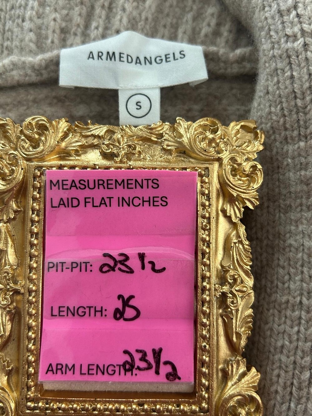 ARMEDANGELS Beige Chunky Rib Knit Button Cardigan Sweater Size S - Picture 5 of 5